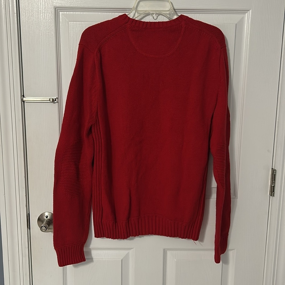GAP Men’s Red Crew Neck Sweater Size Large - Picture 5 of 6